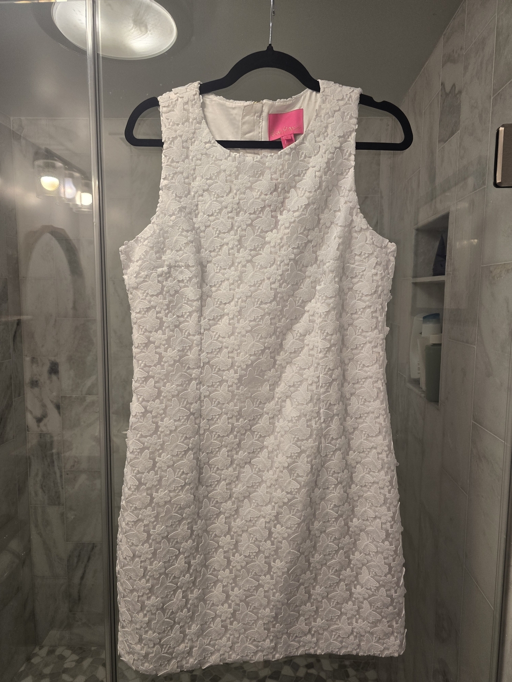 NWT Lilly Pulitzer Mila White Floral Textured Mini Dress- Size 6